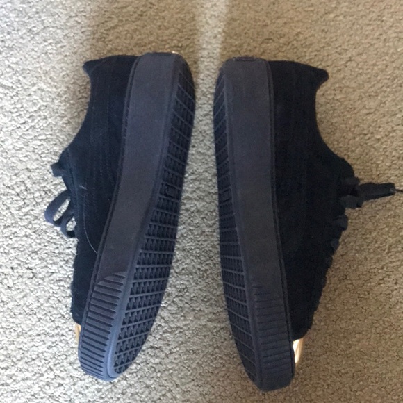 PUMA Gold Toe Suede Platforms - Picture 3 of 8